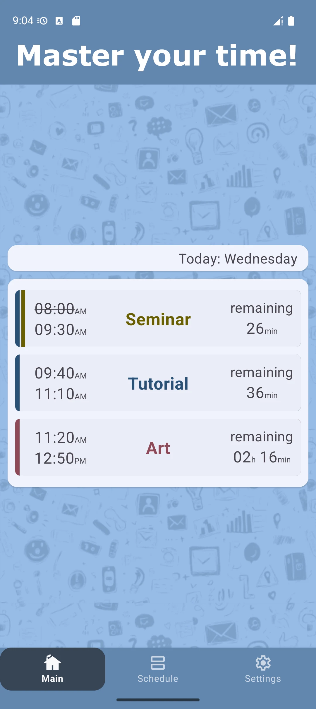 MySchedule: Schedule and Timer screenshot