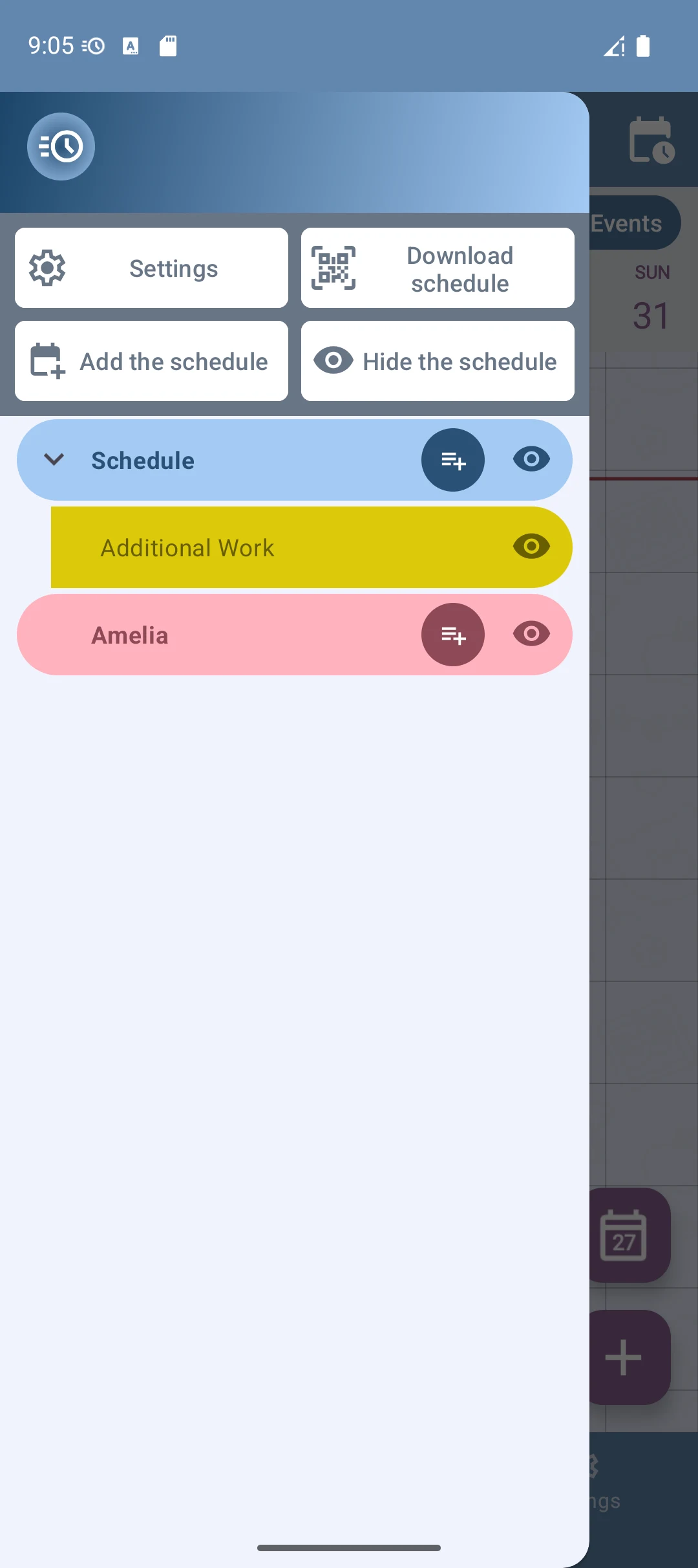 MySchedule: Schedule and Timer screenshot