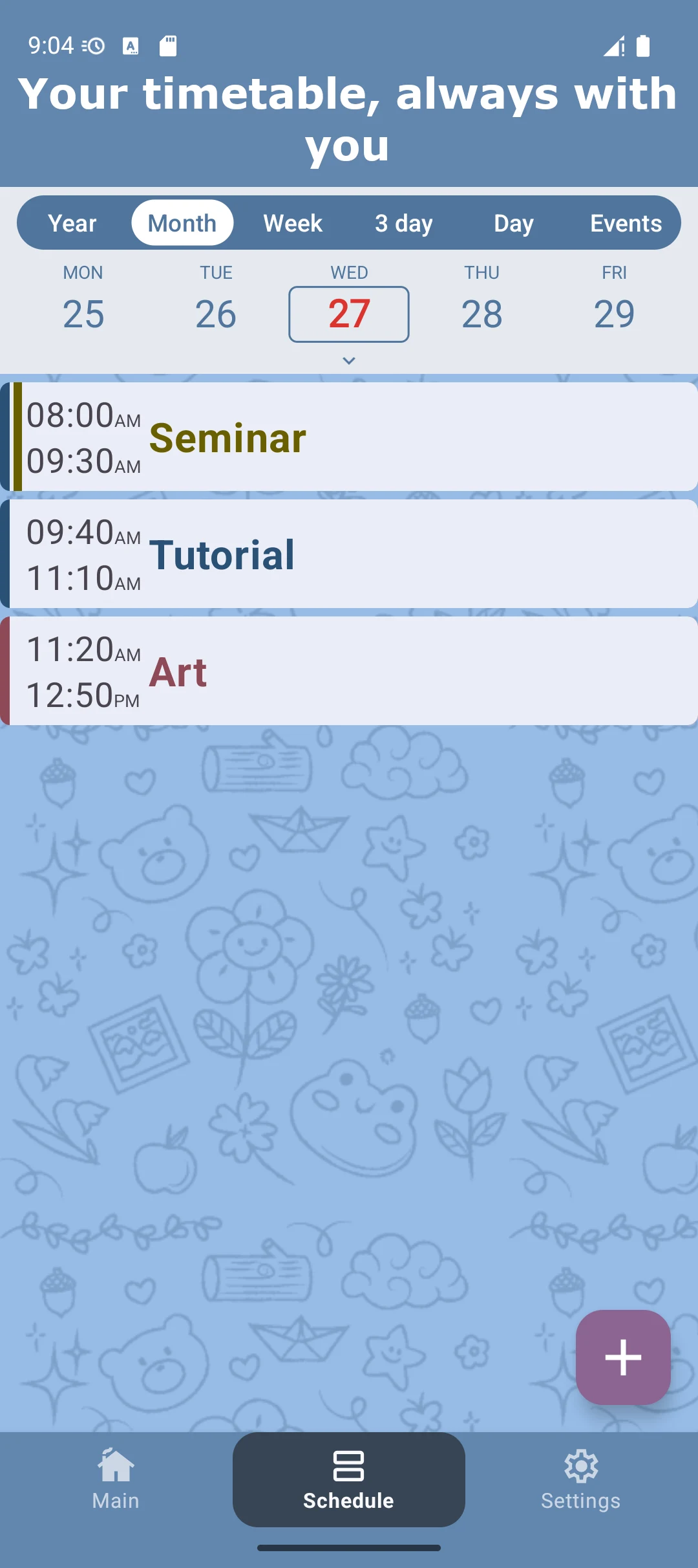 MySchedule: Schedule and Timer screenshot